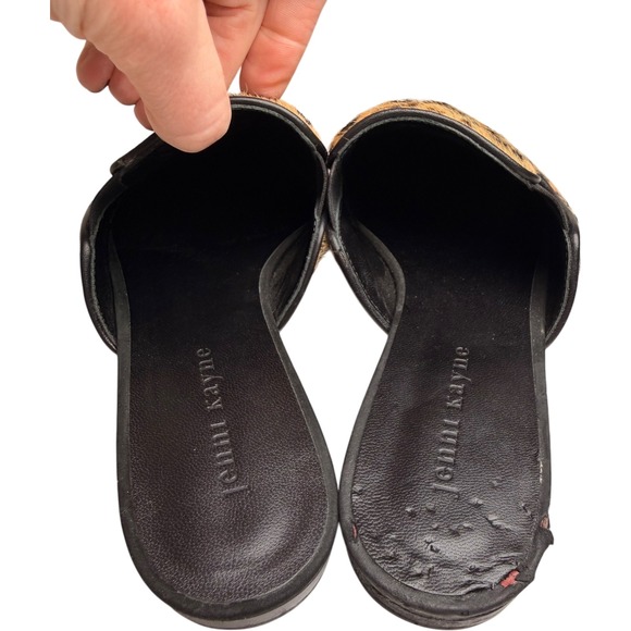 Jenni Kayne Leopard Print Calf Hair Pointed Toe Mules Women Sz 38 Quiet Luxury - Picture 2 of 12